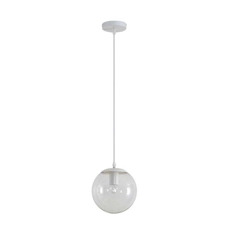 Bubble Pendant Light W200mm White Clear Glass - 31451