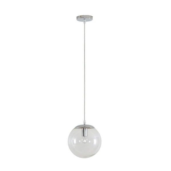 Bubble Pendant Light W200mm Chrome Clear Glass - 31452