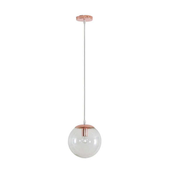 Bubble Pendant Light W200mm Rose Gold Clear Glass - 31454