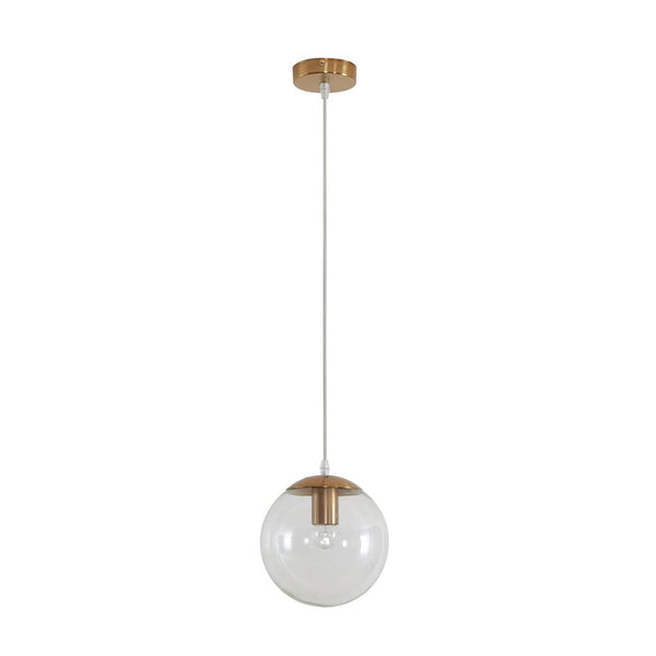 Bubble Pendant Light W200mm Satin Brass Clear Glass - 31455