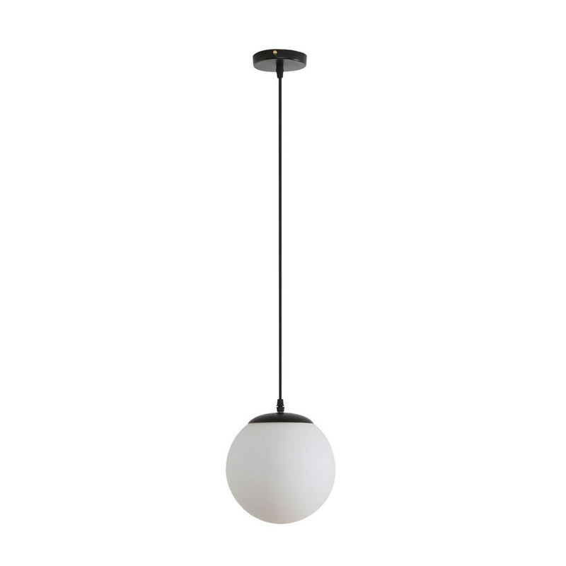 Bubble Pendant Light W200mm Black Opal Glass - 31457