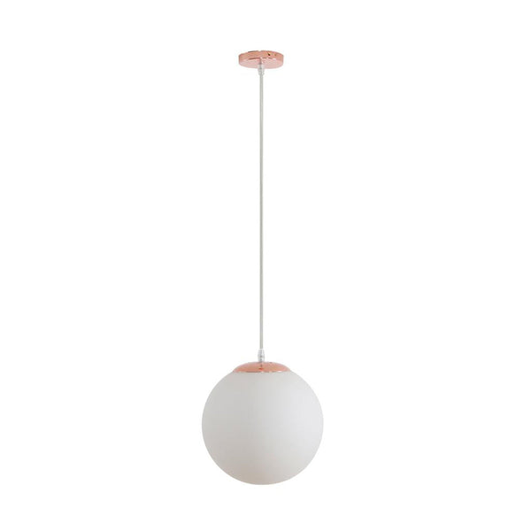 Bubble Pendant Light W250mm Rose Gold Opal Glass - 31475