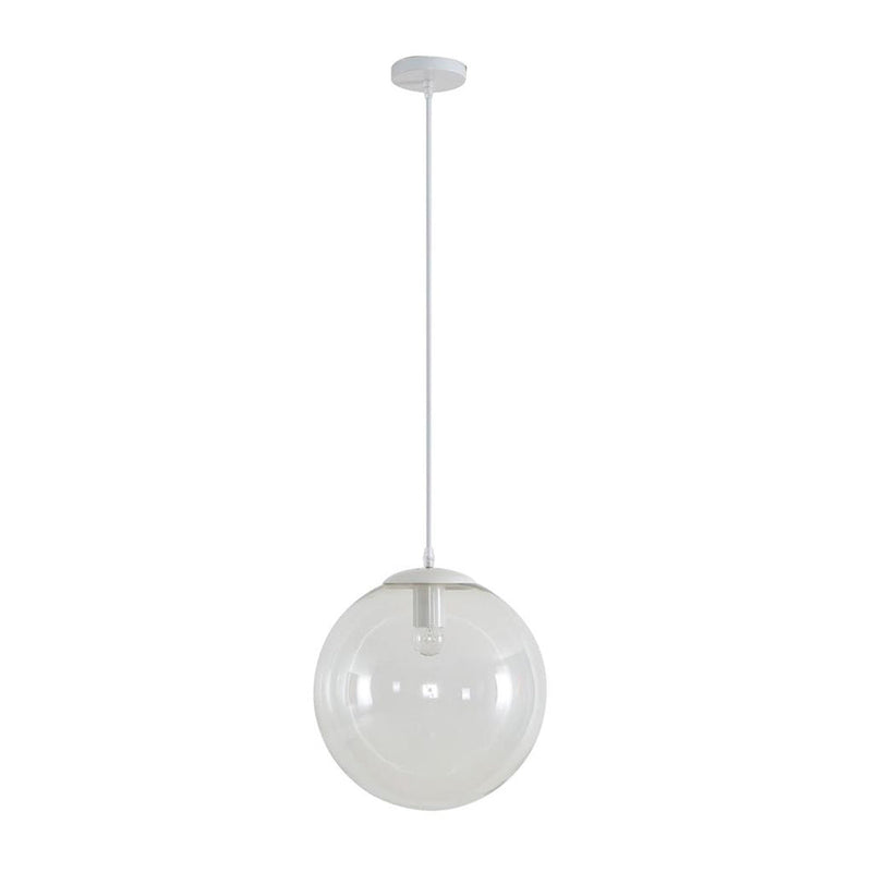 Bubble Pendant Light W300mm White Clear Glass - 31479