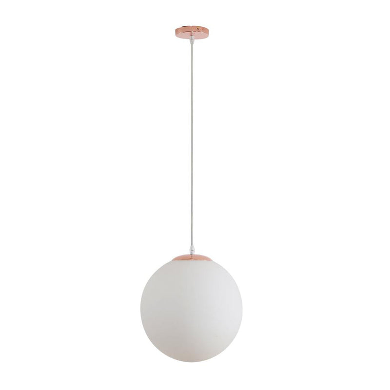 Bubble Pendant Light W300mm Rose Gold Opal Glass - 31489