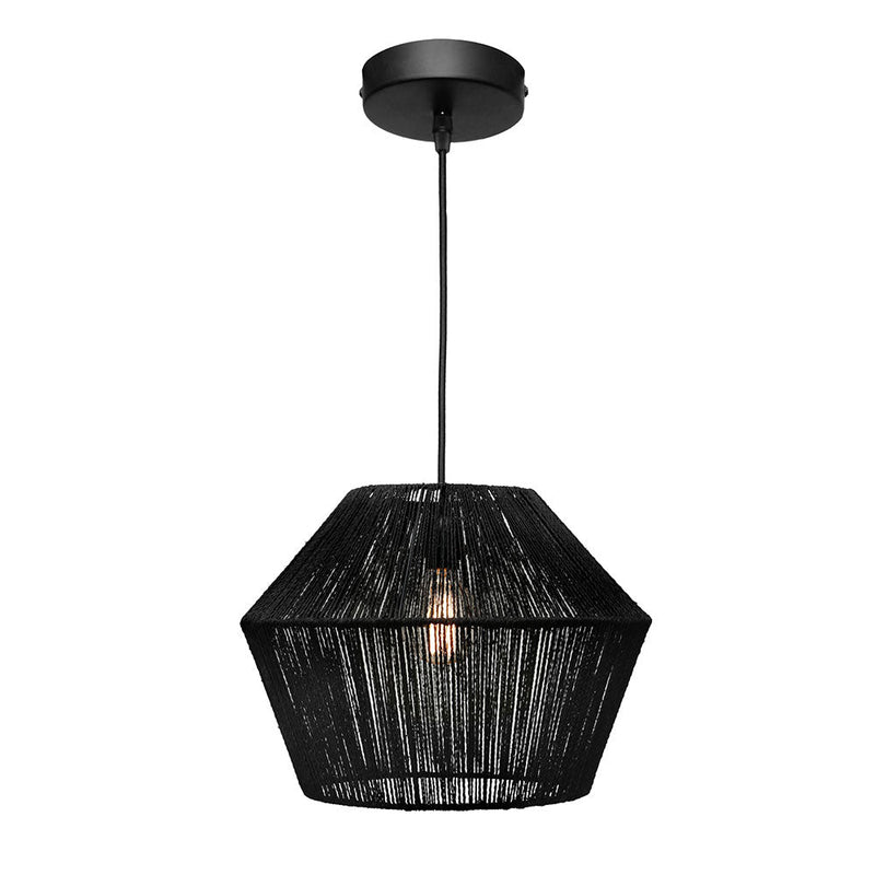 Cassie Pendant Light W300mm Black Metal - CASS1PSMBLK