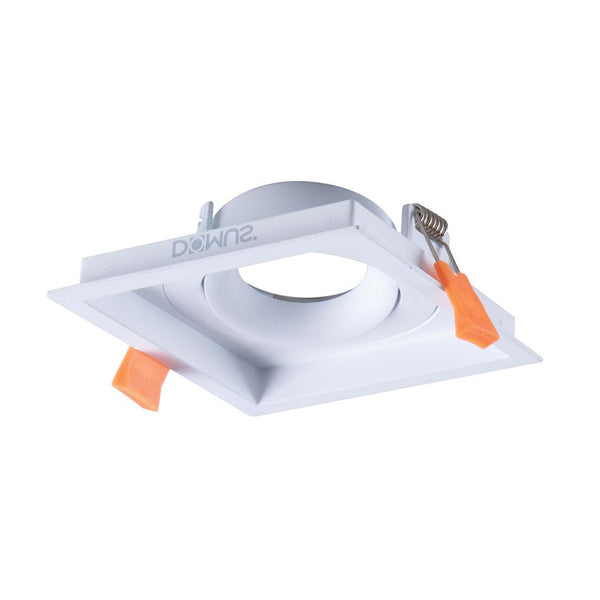 Cell Square Tilt Downlight Frame W109mm White Aluminium - 27058