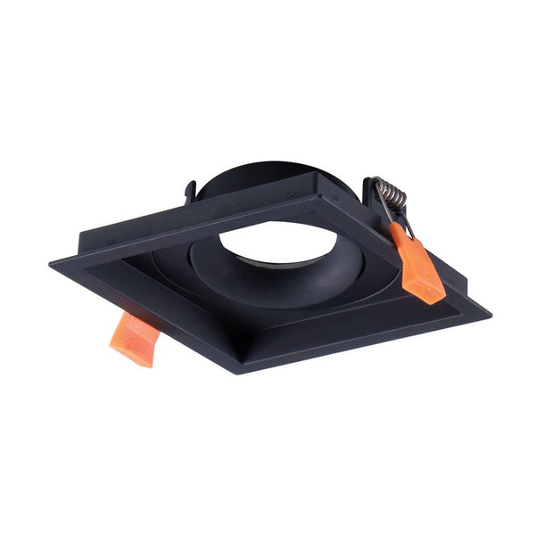 Cell Square Tilt Downlight Frame W109mm Black Aluminium - 27059