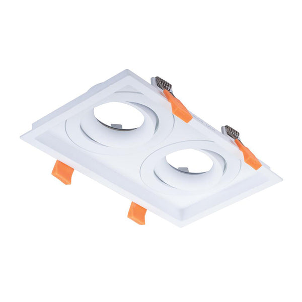 Cell Tilt Downlight Frame 2 Holes White Aluminium - 27060