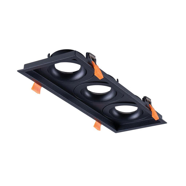 Cell Downlight Frame 3 Holes Black Aluminium - 27071