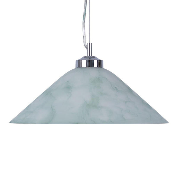 Cone Pendant Light W400mm Green Glass - 91506