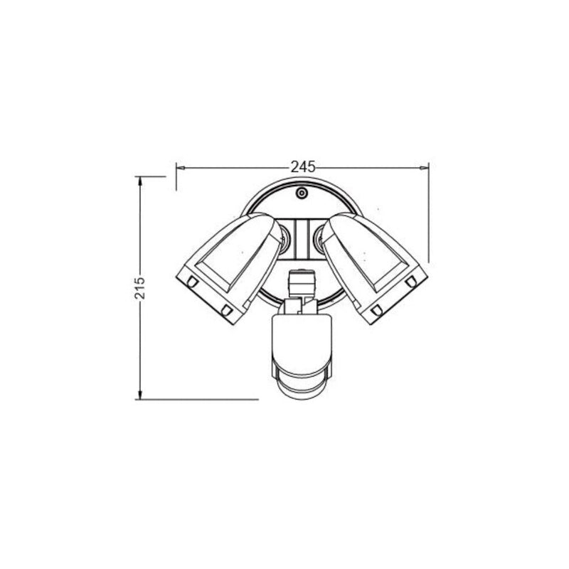 Vaccus Exterior 2 Spotlight Sensor Black Aluminium 3 CCT - TLVA3026MS