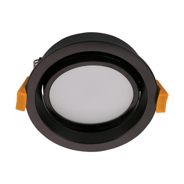 Deco Tilt Round Recessed LED Downlight 13W Black Aluminium 3CCT / DALI - 21668