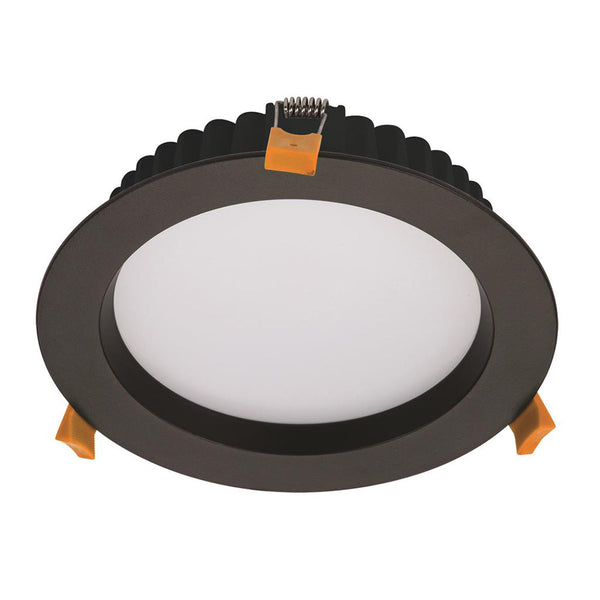 Deco Round Recessed Downlight 20W Black Aluminium 3CCT - 20433