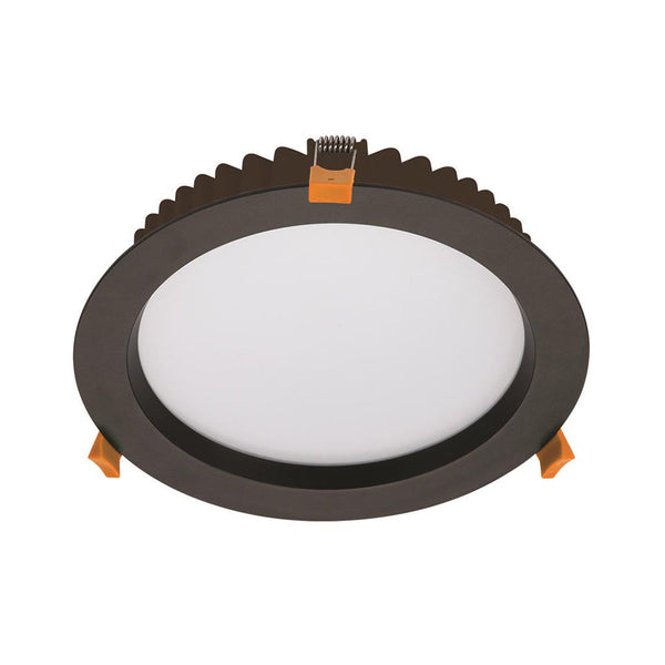 Deco Round Recessed Downlight 28W Black Aluminium 3CCT - 20435