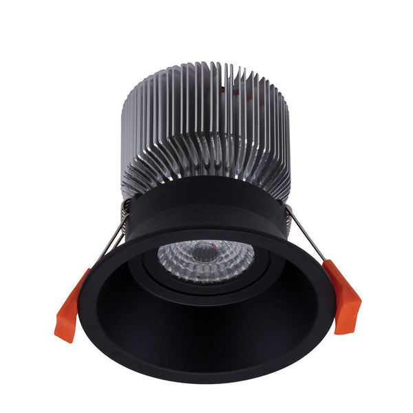 Deep Round LED Downlight 13W Black Aluminium 5000K - 20619