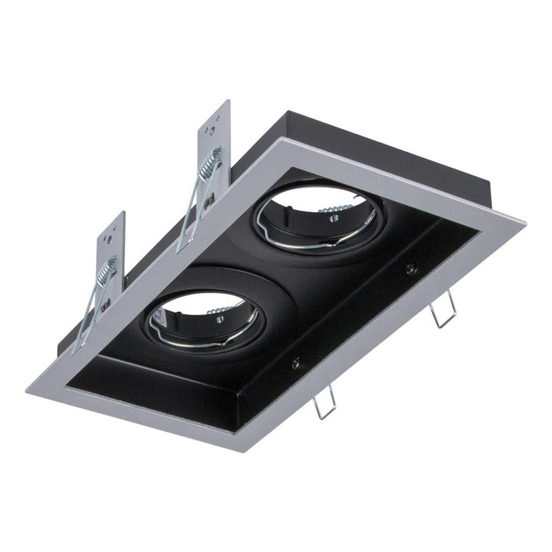 Slotter Rectangle Downlight Frame L226mm Silver Aluminium - 70003