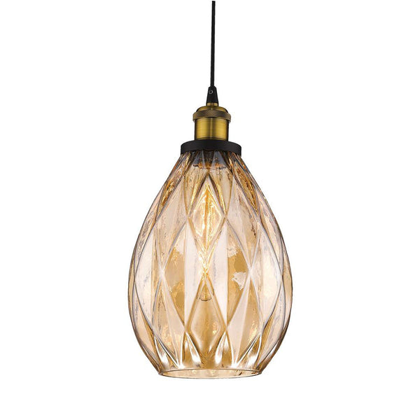 Evelyn Pendant Light Amber Glass - 31350