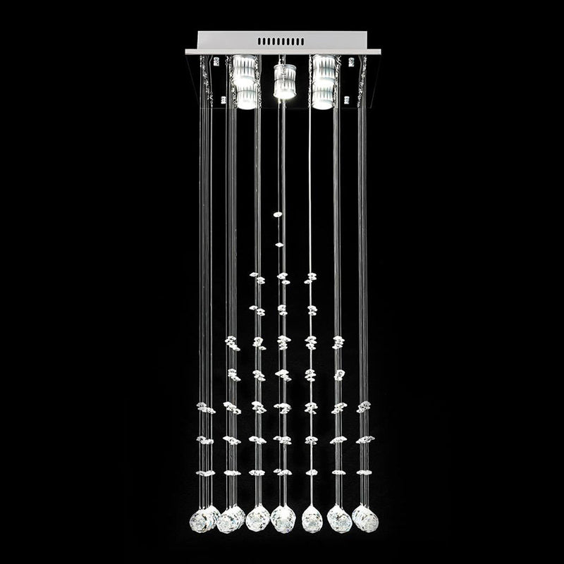 Everest Ceiling Crystal 5 Lights W400mm Chrome 5000K - 35005