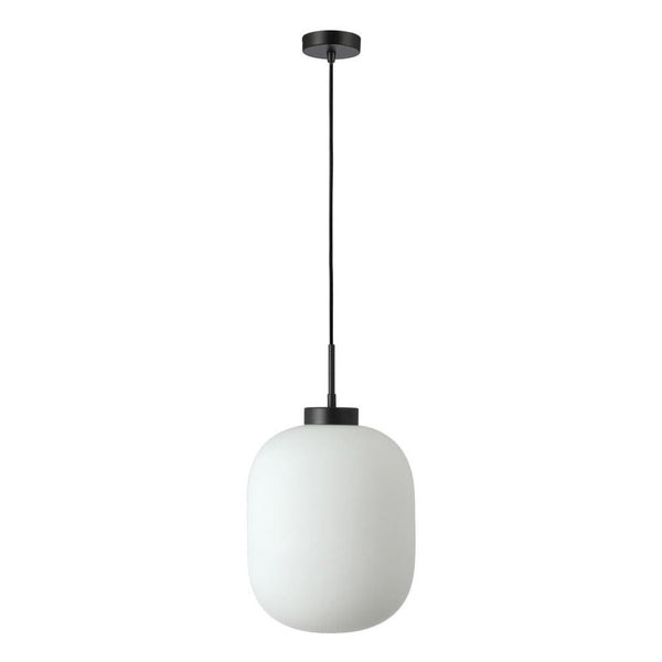 Flaunt Pendant Light Black Metal Opal Glass - 22739