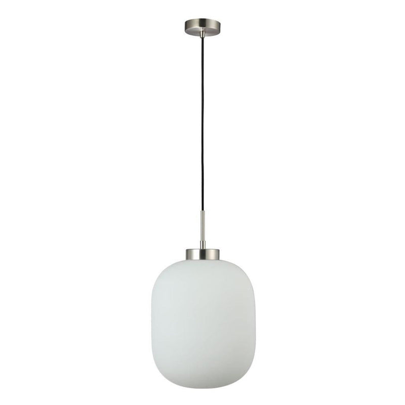 Flaunt Pendant Light Satin Chrome Metal Opal Glass - 22745