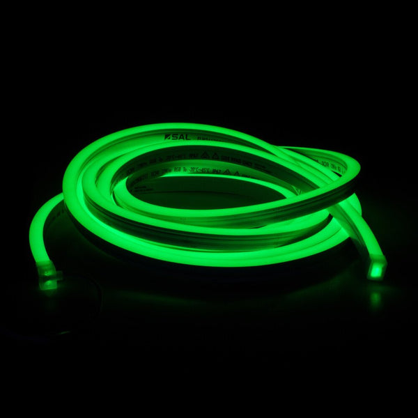 FLN2407 24V 7W Dimmable Flexible Neon Strip Light 10 Meters Green IP66