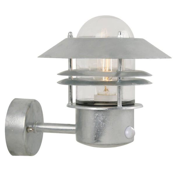 Blokhus 1 Light Wall Light With Sensor Galvanized - 25031031