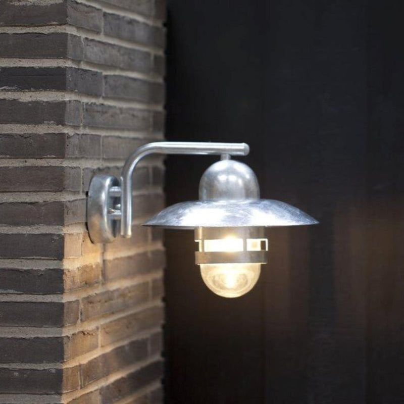 Nibe 1 Light Exterior Wall Light Galvanized - 24981031