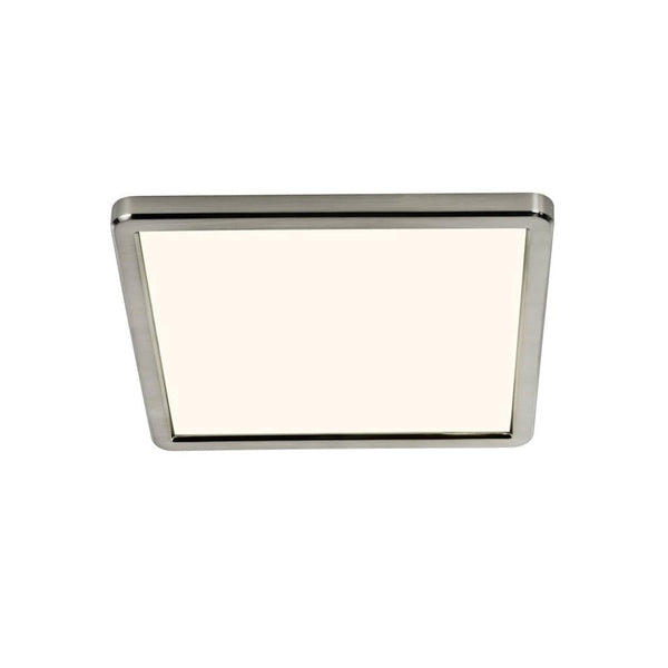 Oja 14.5W Dual Colour Square LED Oyster Light Brushed Nickel - 2015056155