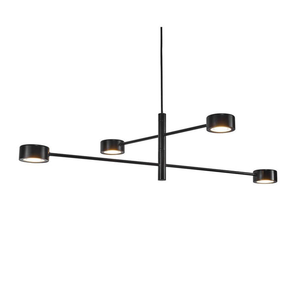 Clyde 4 Light LED Pendant Black - 2010803003