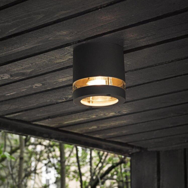 Focus 1 Light Outdoor Ceiling Light Black - 874223