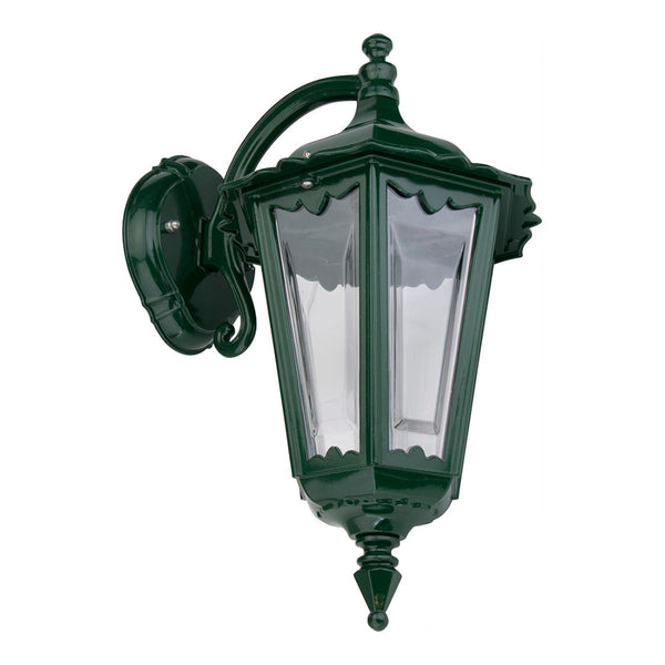 Chester Outdoor Wall Lantern Down Bracket H422mm Green Aluminium - 15047