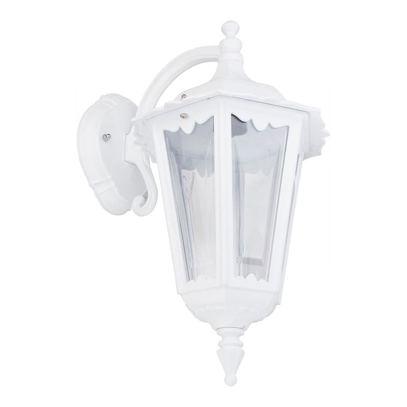 Chester Outdoor Wall Lantern Down Bracket H422mm White Aluminium - 15049