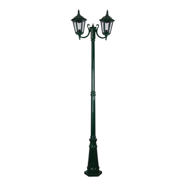 Chester Post 2 Lights H2420mm Green Aluminium - 15053