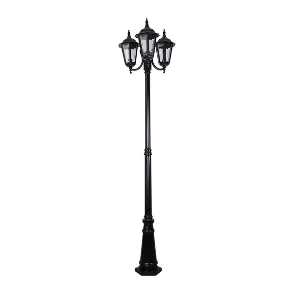 Chester Post 3 Lights H2350mm Black Aluminium - 15057