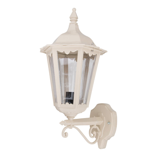 Chester Outdoor Wall Lantern Up Bracket Beige Aluminium - 14972