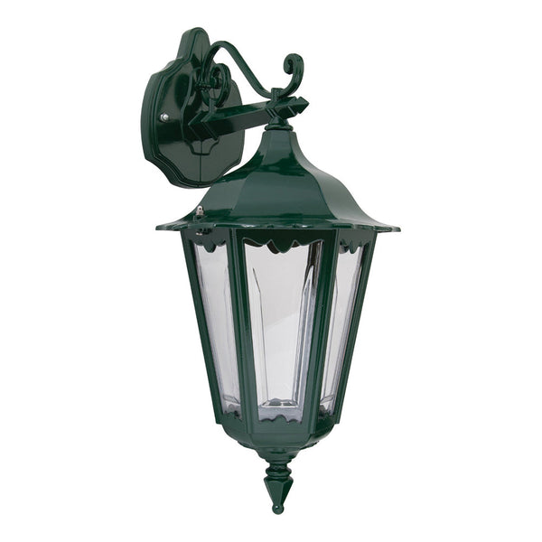 Chester Outdoor Wall Lantern Down Bracket Green Aluminium - 14981