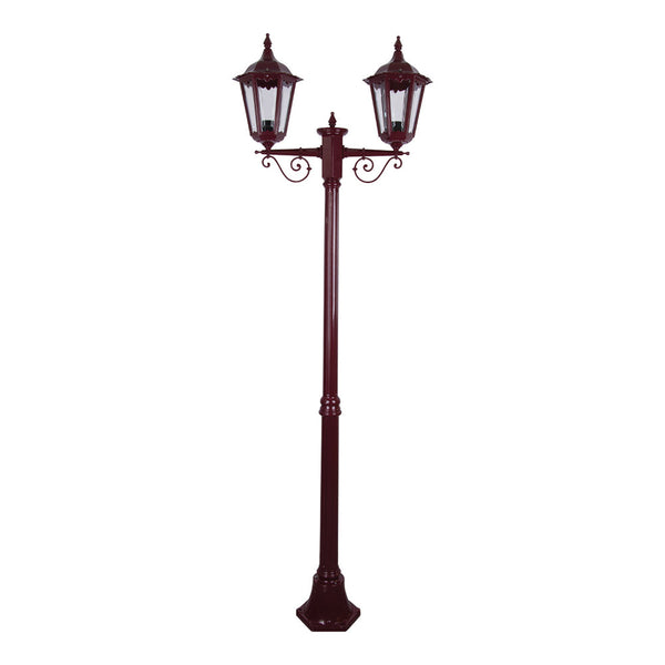 Chester Post 2 Lights H2110mm Burgundy Aluminium - 15010