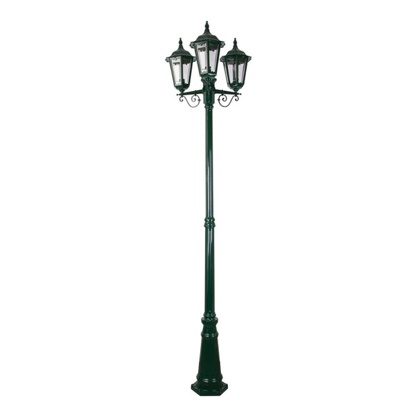 Chester Post 3 Lights H2420mm Green Aluminium - 15029