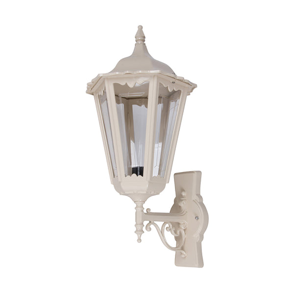 Chester Outdoor Wall Lantern Up Bracket H655mm Beige Aluminium - 15062