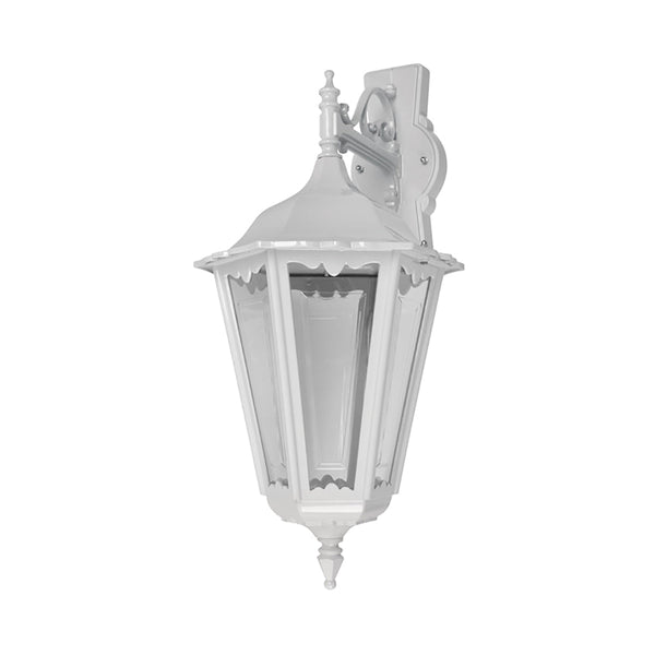 Chester Outdoor Wall Lantern Down Bracket H575mm White Aluminium - 15073