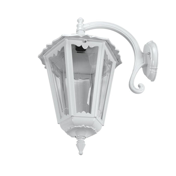 Chester Outdoor Wall Lantern Down Bracket H655mm White Aluminium - 15107