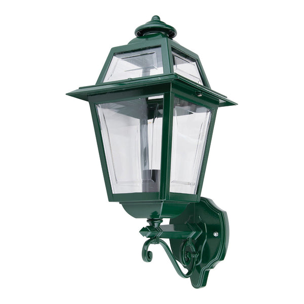 Avignon Outdoor Wall Lantern Up Bracket H500mm Green Aluminium - 15197