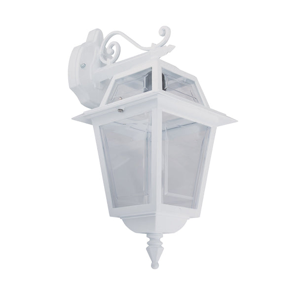 Avignon Outdoor Wall Lantern Down Bracket H510mm White Aluminium - 15205