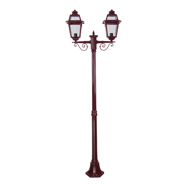 Avignon Post 2 Lights H2040mm Burgundy Aluminium - 15232