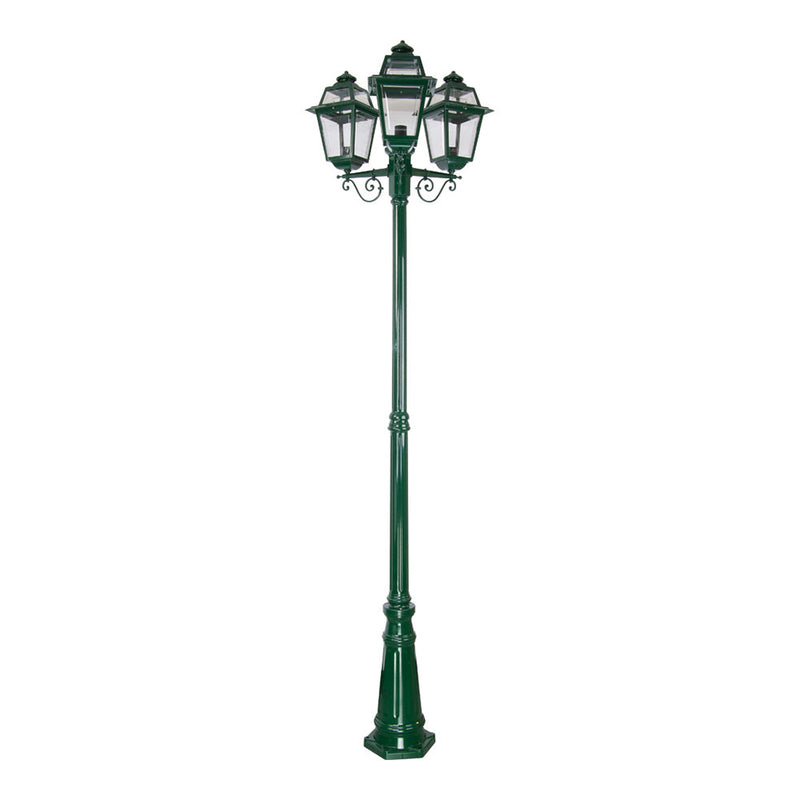 Avignon Post 3 Lights H2420mm Green Aluminium - 15251