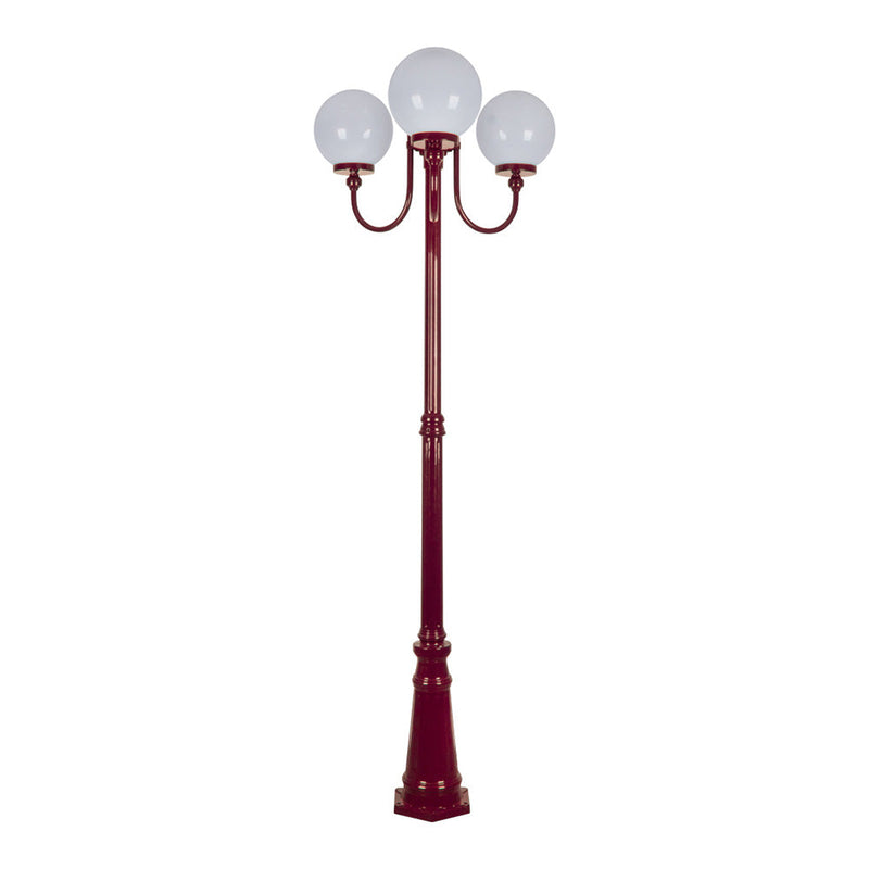 Lisbon Post 3 Lights Up Bracket H2250mm W250mm Burgundy Aluminium - 15760