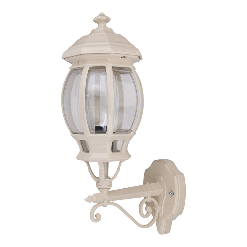 Vienna Outdoor Wall Lantern Up Bracket H510mm Beige Aluminium - 15884