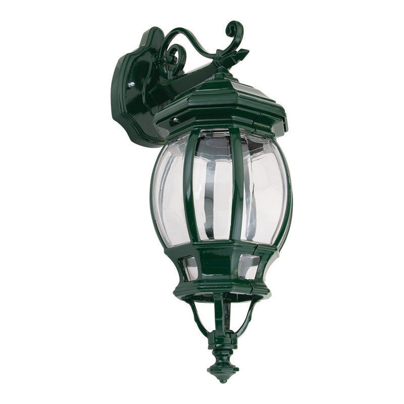 Vienna Outdoor Wall Lantern Down Bracket H510mm Green Aluminium - 15893