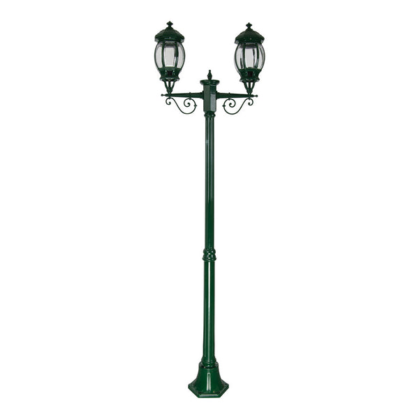 Vienna Post 2 Lights H2060mm Green Aluminium - 15923