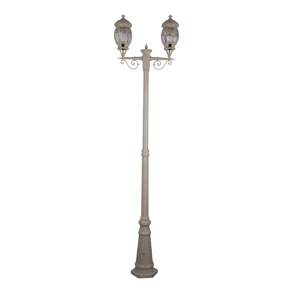 Vienna Post 2 Lights H2410mm Beige Aluminium - 15932